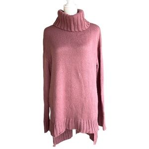 Halogen Turtleneck Sweater Women’s Small High Low Hem Knit Oversized Cozy